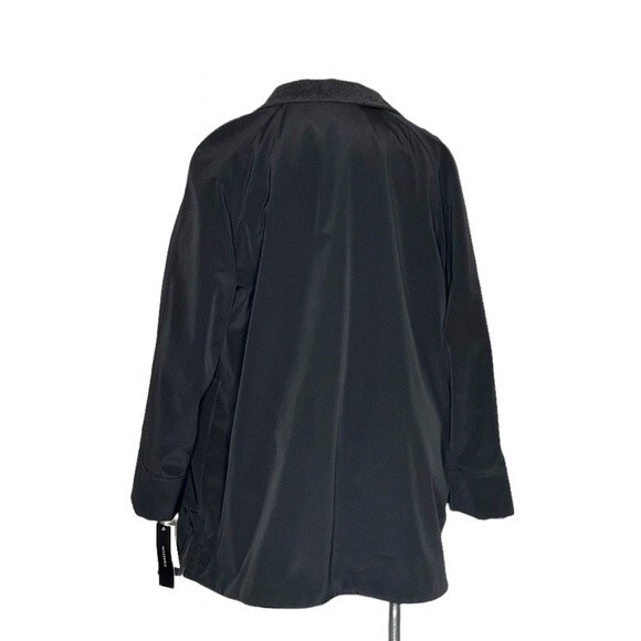 JONES New York Reversible Coat Jacket Black Charcoal Water Resistant Size XL NEW - Picture 4 of 14